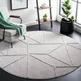 thumbnail image 2 of SAFAVIEH Marrakesh Maxwell Geometric Polyester Area Rug, Grey/Ivory, 6'7" x 6'7" Round, 2 of 8