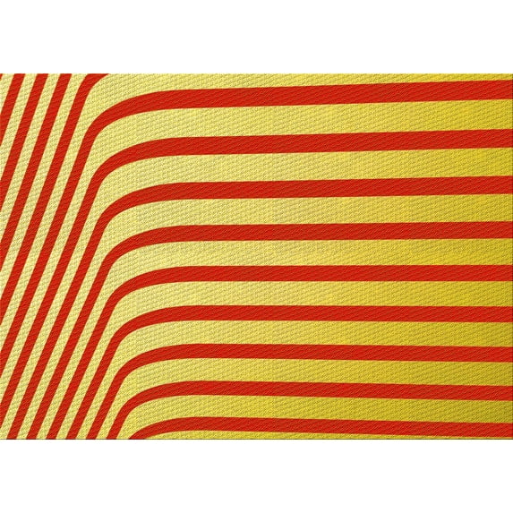 Ahgly Company Machine Washable Indoor Rectangle Transitional Banana Yellow Area Rugs, 8' x 12'