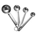 thumbnail image 1 of Juego de 4 cucharas medidoras para hornear, cucharas medidoras para polvos, tazas medidoras, cucharas medidoras de acero inoxidable, 1 of 4