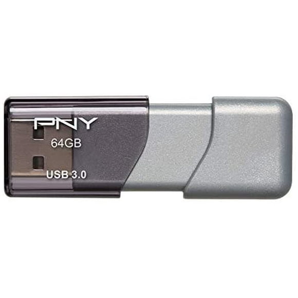 PNY Turbo 64GB USB 3.0 Flash Drive - Speeds Approximately 10X Faster Than USB 2.0 - P-FD64GTBOP-GE