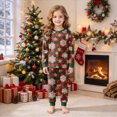 thumbnail image 2 of sdbrld Girls Christmas Pajamas Outfit for Kids Long Sleeve Sleepwear Tops and Pants 2Pcs Xmas Holiday PJs Sets Sizes 7-8 Years, 2 of 9