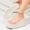 Beige, variant on Women's Platform Wedge Sandals - Slip On Style with Open Toe Clear upper