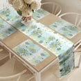 thumbnail image 2 of Ambesonne Summer Table Runner & Placemats, Chamomiles Wild Flower, Placemat 4 pcs + Runner 14"x72", Pale Green Dark Green, 2 of 2