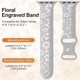thumbnail image 2 of Correa Con Grabado Floral Compatible Con Apple Watch Band De 38 Mm, 40 Mm, 41 Mm, 42 Mm, 44 Mm, 45 Mm, 46 Mm, 49 Mm, Correa De Silicona Brillante Con Diseño De Flores Silvestres Para Iwatch Band Serie, 2 of 5