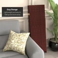 thumbnail image 3 of Red Lantern 4 ft. Short Woven Fiber Folding Screen - Red and Black - 4 Panel, 3 of 6