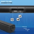 thumbnail image 2 of Pyle Wave Base Barra de sonido con Bluetooth para TV Sistema de altavoces de audio digital de mesa/Cine en casa, juegos, proyectores, con control remoto, entradas AUX, entrada óptica, USB - PSBV110B, 2 of 5