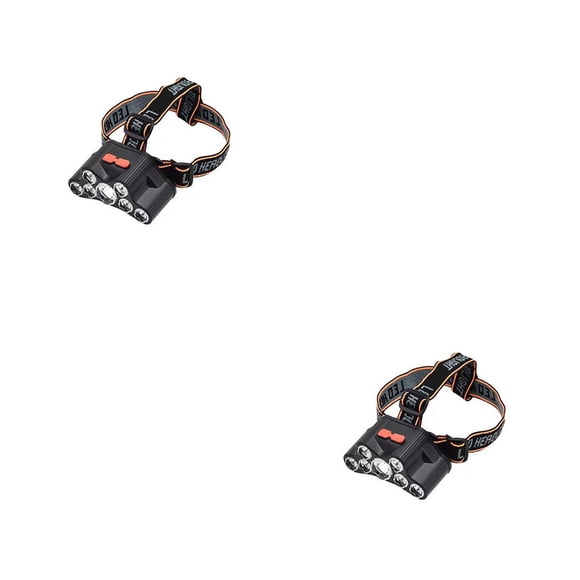Toystoory Headlamp Rechargeable Portable Outdoor Adjustable Headlight Lighting Waterproof Night Hands-free Head Lamp Bright Light 2 2piezas