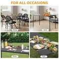 thumbnail image 4 of Sturdy & Portable 47" Folding Table – Rectangular Card Table with PU Leather Surface, Anti-Slip Feet, Scuff & Mark Resistant, Collapsible Metal Legs for Dining, Office, Camping, Game Night – Black, 4 of 8
