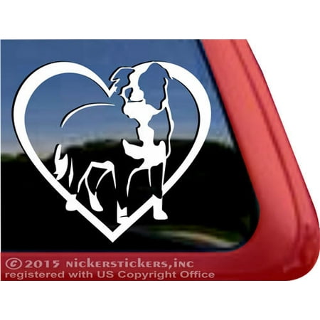 Sable Border Collie - Border Collie Love Heart High Quality Adhesive Vinyl Dog Window Decal