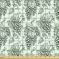 thumbnail image 2 of Ambesonne Harvest Fabric by the Yard Upholstery, Ripe Grapes with Leaves, 10 Yards, White Charcoal Grey, 2 of 5