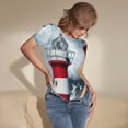 thumbnail image 3 of Balery Circular Lighthouse Body de cuello redondo de manga corta para mujer Tops de manga corta Tops básicos-X-Large, 3 of 7