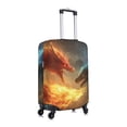 thumbnail image 3 of Daiia Red And Blue Fire Dragon B Luggage Cover, Thickened Washable Travel Luggage Covers, Elastic Unique Baggage Covers for 18-20 inch Luggage-Medium, 3 of 9