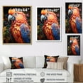 thumbnail image 4 of Designart "Vibrant Paradox Of Blue And Orange Parrots II" Parrot Floater Framed Canvas Prints, 4 of 5