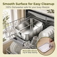 thumbnail image 5 of Vesteel Stainless Steel Bento Box, 2400ml 81oz Lunch Box with 2 Dividers, Leak-Proof Lunch Container with Bag, 3 Compartments Food Containers for School Office, Dishwasher Safe, 5 of 7