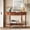 Rustic Brown, variant on HAIXIAO Wood Half Moon Console Table With Drawer And Shelf, Vintage Curved Entryway Table For Hallway And Living Room,Rustic Brown