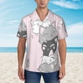 thumbnail image 2 of Fotbe cat Pattern Hawaiian Shirt for Men Unisex Summer Beach Casual Short Sleeve Cotton Linen Button Down Shirts,3X-Large, 2 of 7