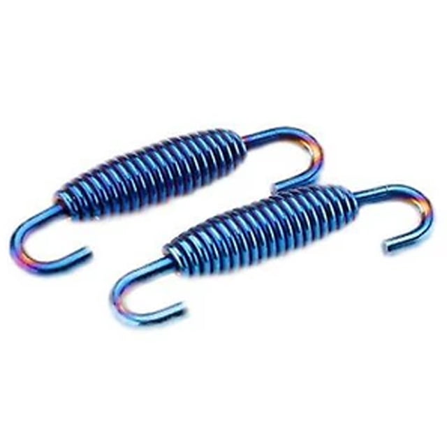 High-Performance Motorcycle Exhaust Muffler Springs Damper - Blue, 2-Pack
