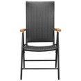thumbnail image 2 of vidaXL Chaises de Jardin 4 Pcs Rotin Synthétique Noir, 2 of 4