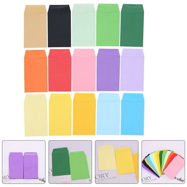 WRITWAA Colored Envelopes Water Glue Design for Writing 50Pcs