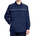 thumbnail image 4 of Mgmyaa Men's Button Front Work Jacket Collared Long Sleeve Coat with Chest Pockets, Durable Casual Chore Outerwear, 4 of 4