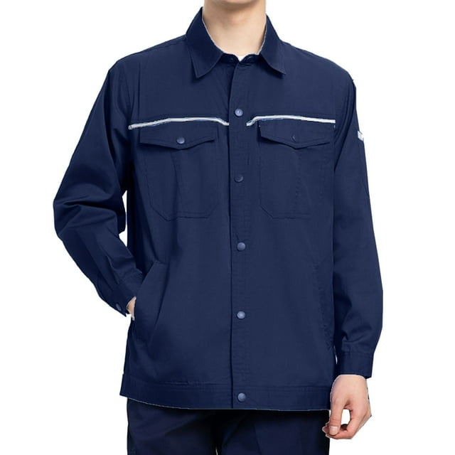 Men's Hooded Jacket, Slim Fit Drawstring Workwear Coat with Zipper Pocket - Cotton Blend Polyester Lining for Outdoor Active Utility, Machine Washable Multi-Size