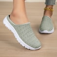 thumbnail image 2 of Rokment Women's Men's Mules Sneakers Wide Width Slip on Walking Shoes Breathable Comfortable Mesh Backless Closed Toe Sandals Summer Fall Light Green Size 8, 2 of 7