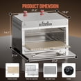 thumbnail image 2 of BIG HORN OUTDOORS 1500℉ Dual Infrared Burner Steak Grill with Pizza Stone, Stainless Steel, 2 of 7