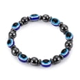 thumbnail image 1 of pulsera de hematita para terapia magnética para hombres y mujeres, brazalete para perder peso, joyería en negro y azul, 1 of 1