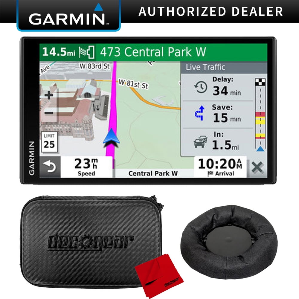 Garmin DriveSmart 65 & Traffic 6.95" Display GPS Navigator with Case