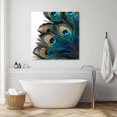 thumbnail image 4 of Retro Canvas Wall Art, Peacock Feathers Abstract Art Framed Wall Decor Modern Artwork Prints Painting for Living Room, Bedroom, Kitchen & Cafe Decor 20x20 Inch, 4 of 9