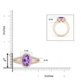 thumbnail image 4 of ANGARA Natural 2.28 Ct. Amethyst with Diamond Halo Ring in 14K Rose Gold for Women (Ring Size: 3.5), 4 of 9