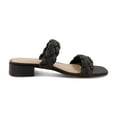 thumbnail image 4 of CUSHIONAIRE Women's Nan Two Band Braided Low Block Heel Slide Sandal +Memory Foam, 4 of 5
