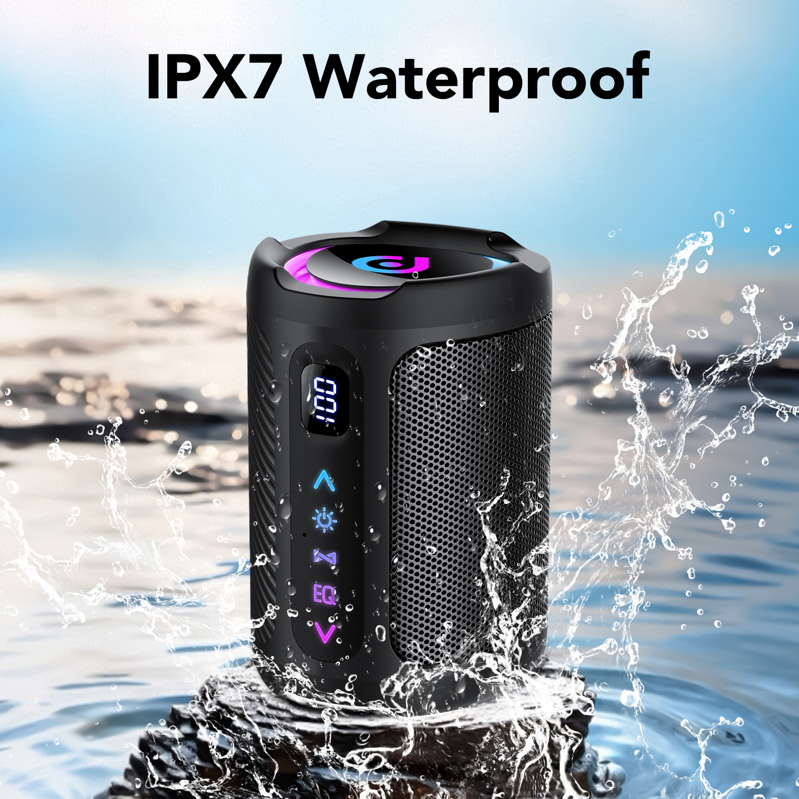 CASCHO 15W Portable Bluetooth Speaker with LED Lights photo 8