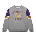 thumbnail image 2 of Men's Mitchell & Ness Heather Gray Los Angeles Lakers Hardwood Classics All Over 4.0 Pullover Sweatshirt, 2 of 7