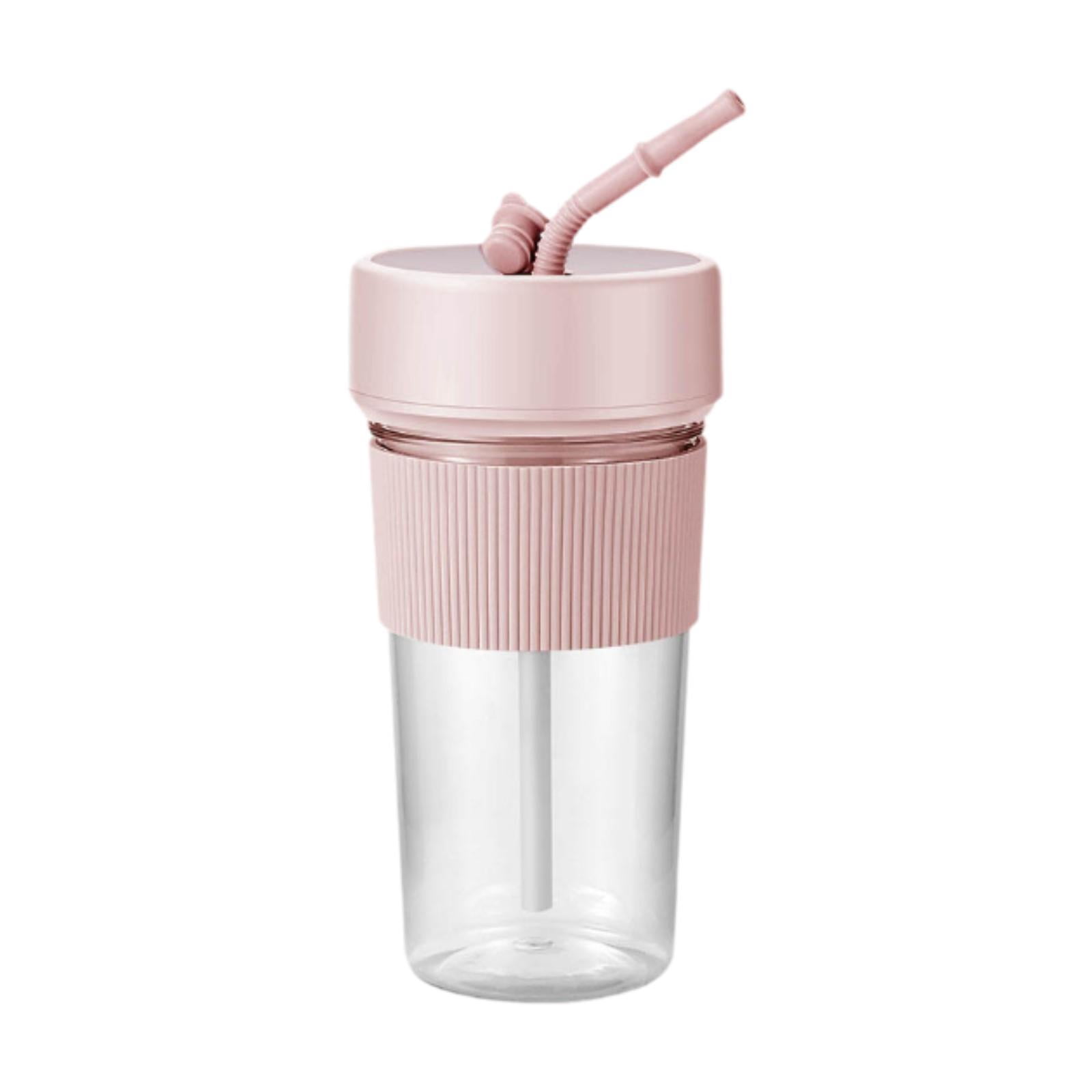 Fancyes Electric Juicer Blender Cup Mini Blender Bottles Handheld Electric Juice Cup Mixer Fruit Machine for Gym Kitchen Pink