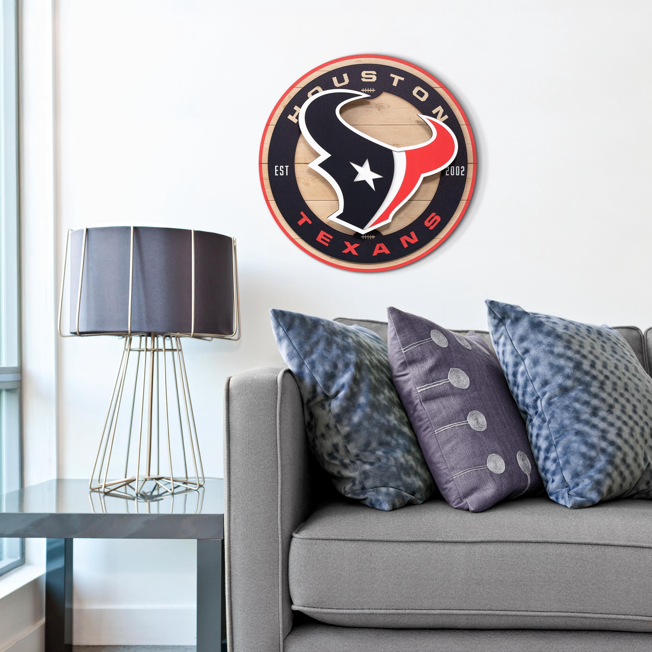 YouTheFan NFL Houston Texans 3DX Circle Wall Art