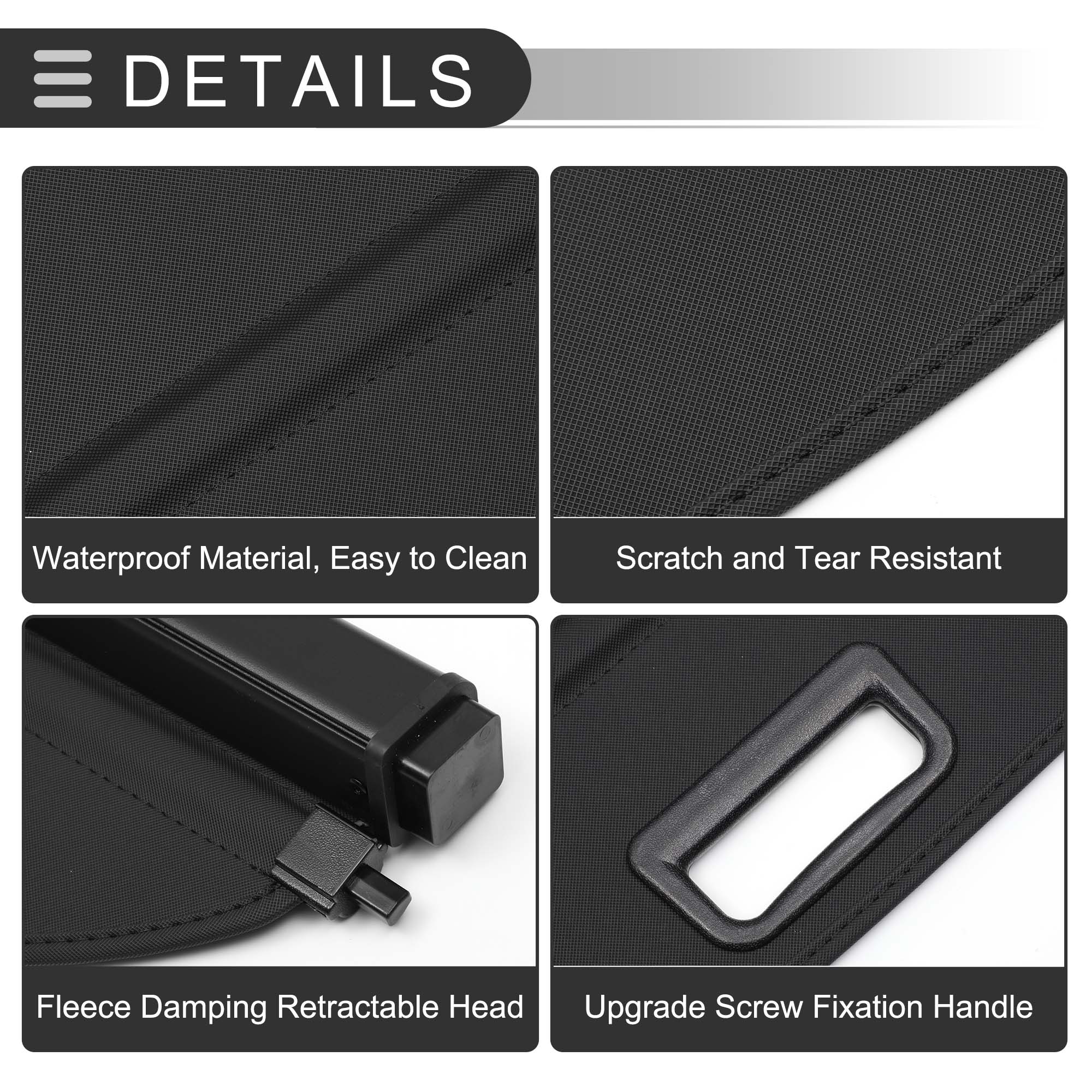 Unique Bargains Retractable Cargo Cover for Buick Rear Trunk Parcel Shelf Shade Black