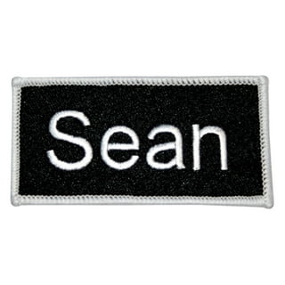 Embroidered 5 x 4 Name Tag Patch WHITE GLOW IN DARK W/ VELCRO