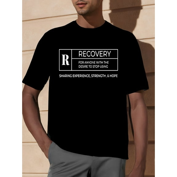 Sobriety Recovery Sober Rated R Movie T-shirt 336574 funny Men’s Short Sleeve Graphic T-shirt Collection black PR
