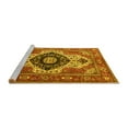 thumbnail image 2 of Ahgly Company Machine Washable Indoor Square Persian Yellow Traditional Area Rugs, 5' Square, 2 of 4