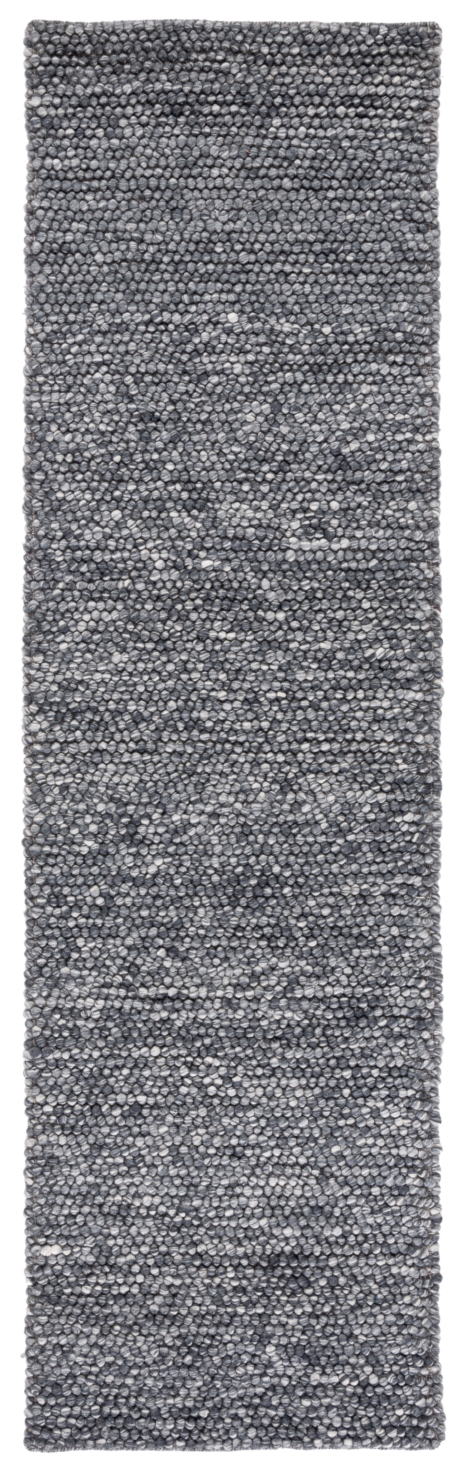 SAFAVIEH Natura Feride Geometric Runner Rug, Dark Grey, 2'3" x 8' - Scandinavian Design, Dark Grey, Handmade Wool Blend, Ideal for Living Room, Bedroom, Dining Space, Entryway, Hallway, Kitchen