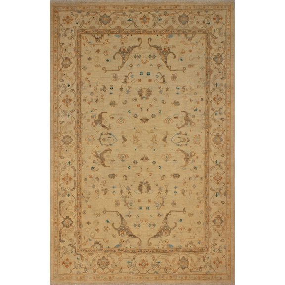 Peshawar Iliana Beige/Rust Rug, 5'10" x 8'11"