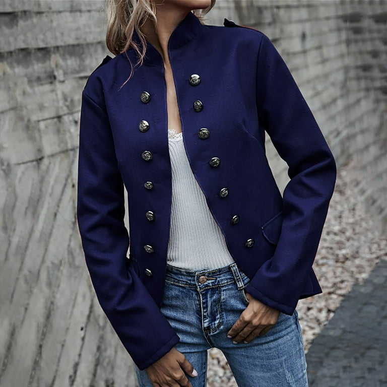スーツ CLOSED Women Suit Jackets C97130 35P 22568 Navy HAXMNOU Plus Size Jackets for Women Trendy Womens Double