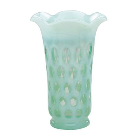 - Fenton Art Glass 2460GR Willow Green Coin Dot Vase