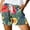 Blue, variant on Workout Shorts Women Print Pocket Lace Up High Waisted Plus Size Shorts for Women,Blue,L