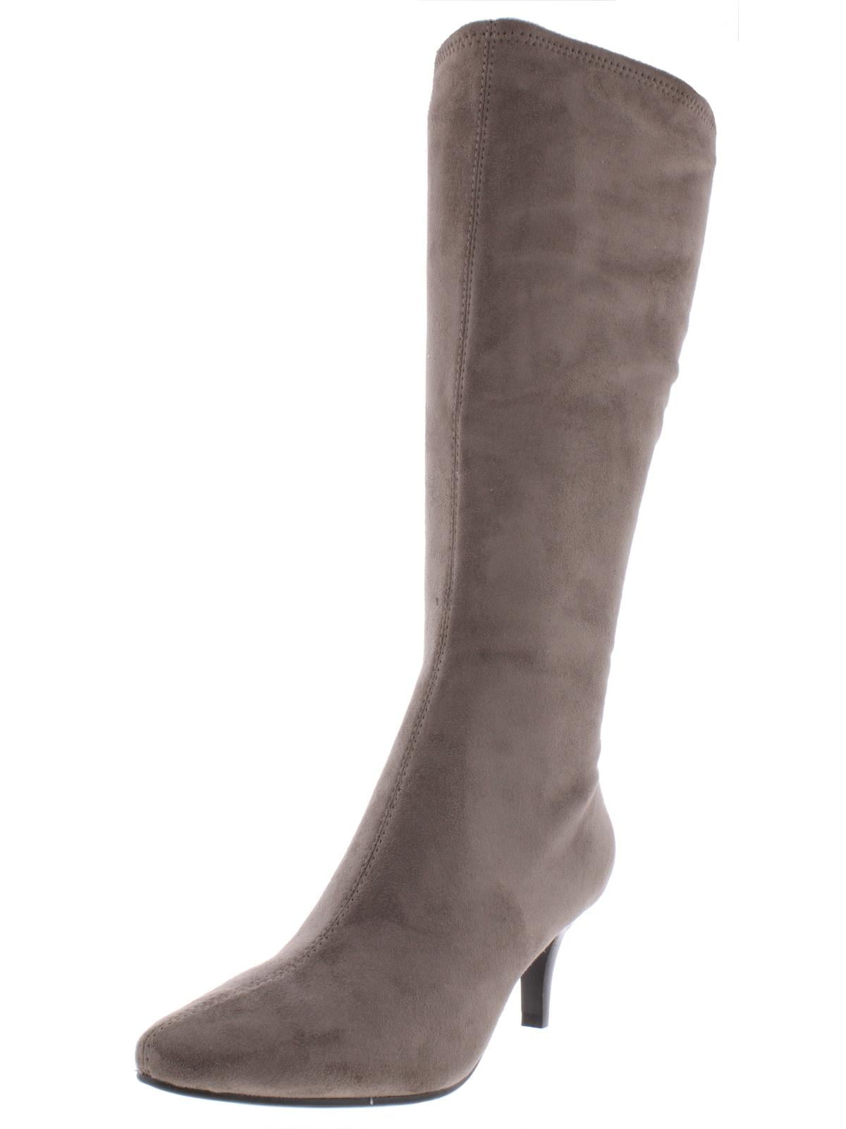 wide calf boots taupe
