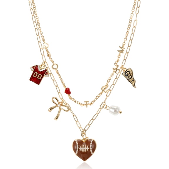 Packed Party Go Team Double Charm Necklace