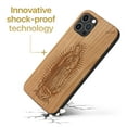 thumbnail image 3 of Case Yard Wooden Case Outside Soft TPU Silicone, Slim Fit Shockproof Wood Protective Phone Cover for Girls Boys Men and Women, Supports Wireless Charging Virgin Mary Design case for iPhone-11-Pro-Max, 3 of 7