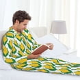 thumbnail image 6 of Fotbe Corn Cob Pattern Long Sleeve Pajama Set for Men,Sleepwear Set,2-piece Loungewear Set,Soft PJs Comfy Nightwear with Pockets-, 6 of 7