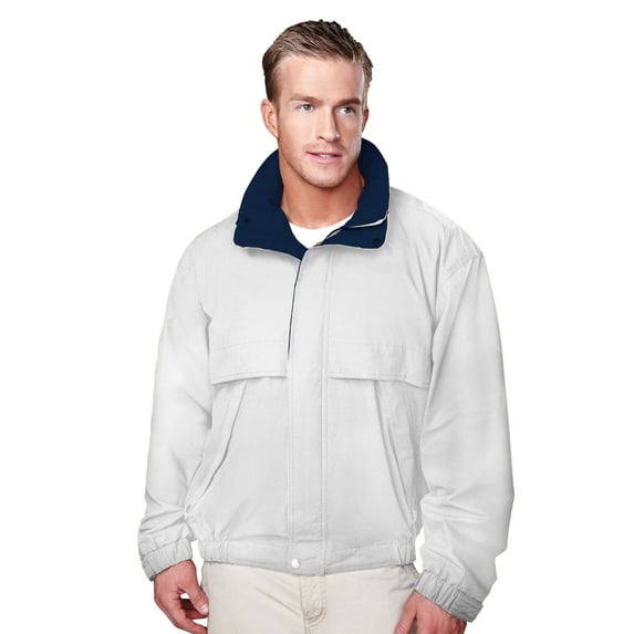 Tri-Mountain Panorama 5300 poplin jacket, 4X-Large, White/Navy/White